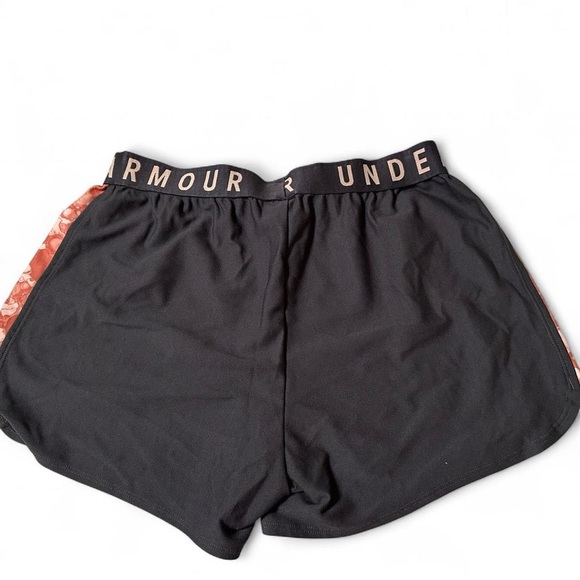 Under Armour Women's Black and Coral Athletic Shorts - Picture 2 of 3